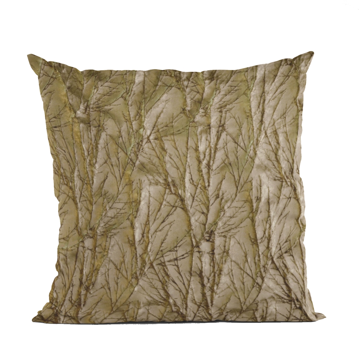 PBCF2175-2030-DP Burnished Bronze Yarns Shiny Fabric with Twig Pattern Luxury Throw Pillow - 20 x 30 in. Queen Size