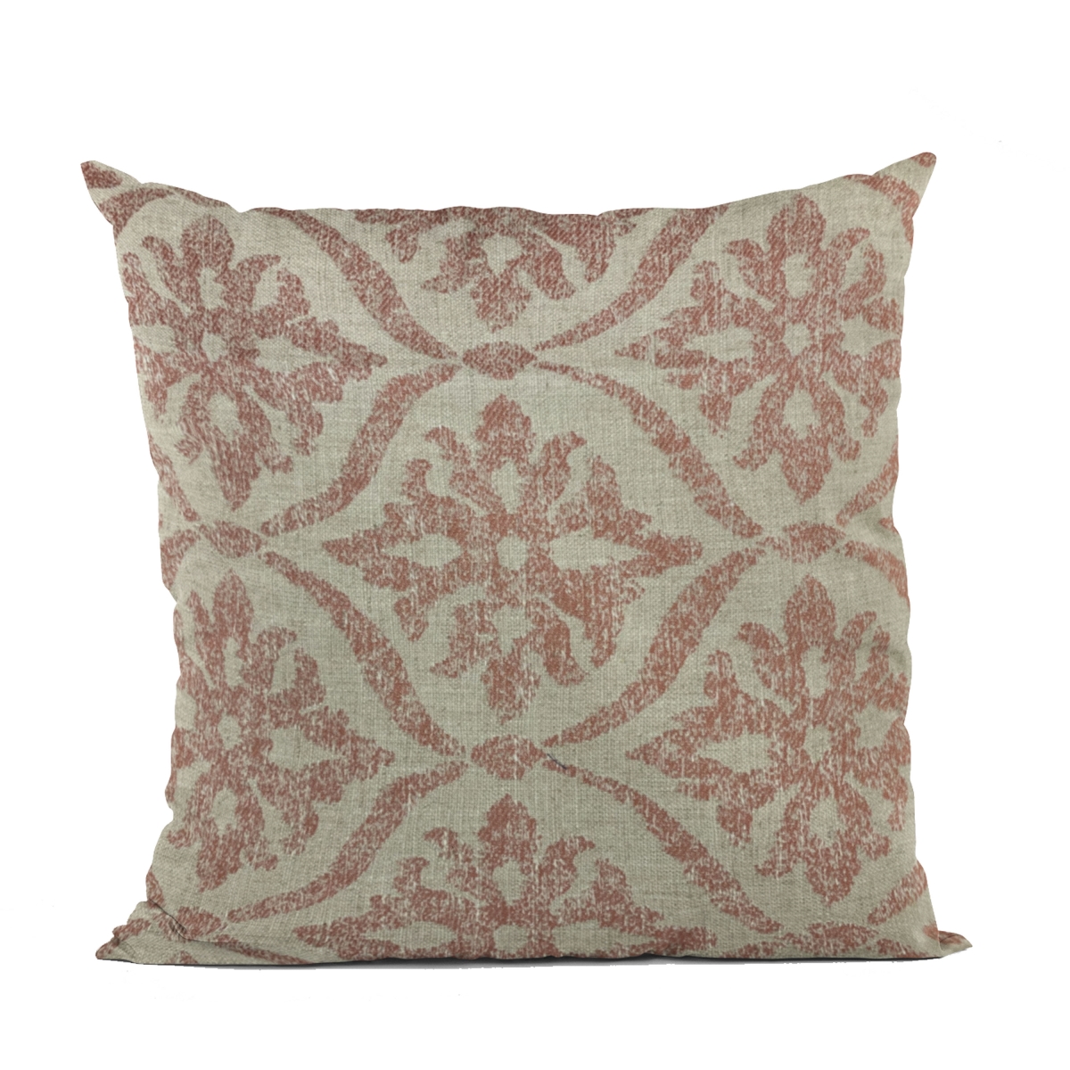 PBRA2410-1220-DP Beige & Red Flowers Jacquard Luxury Throw Pillow - 12 x 20 in.