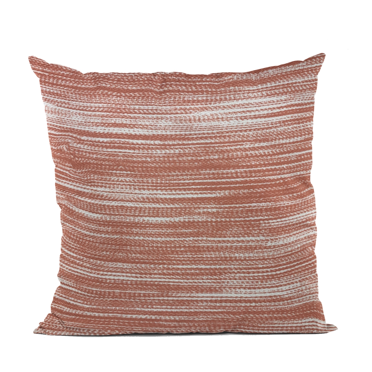 Red & Beige Shower Stripe Luxury Throw Pillow - 20 x 20 in.