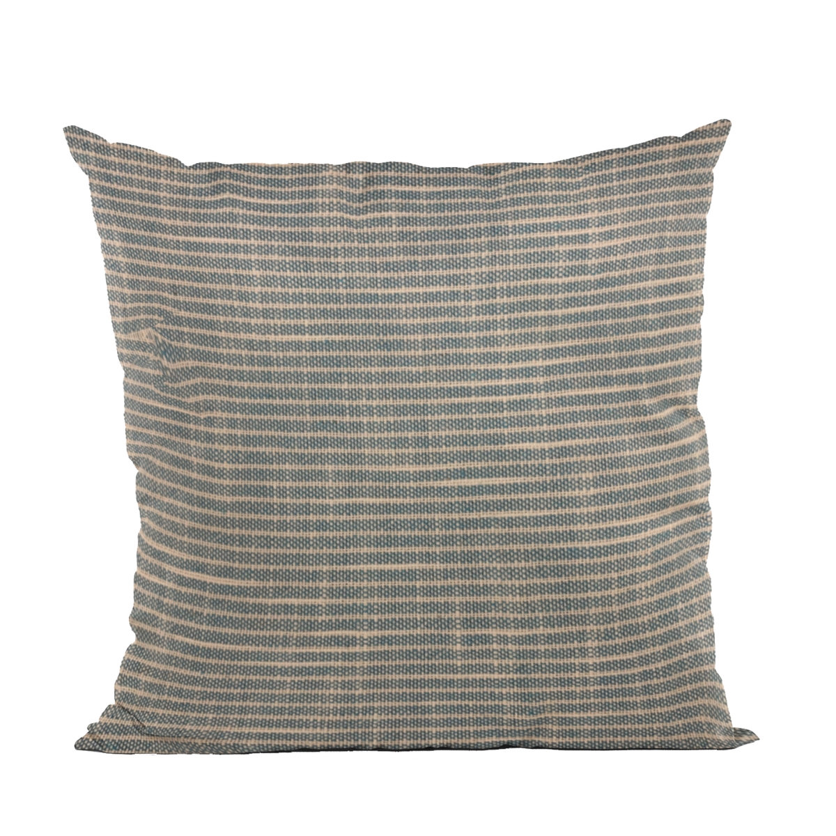Blue Simple Stripe Luxury Throw Pillow - 18 x 18 in.