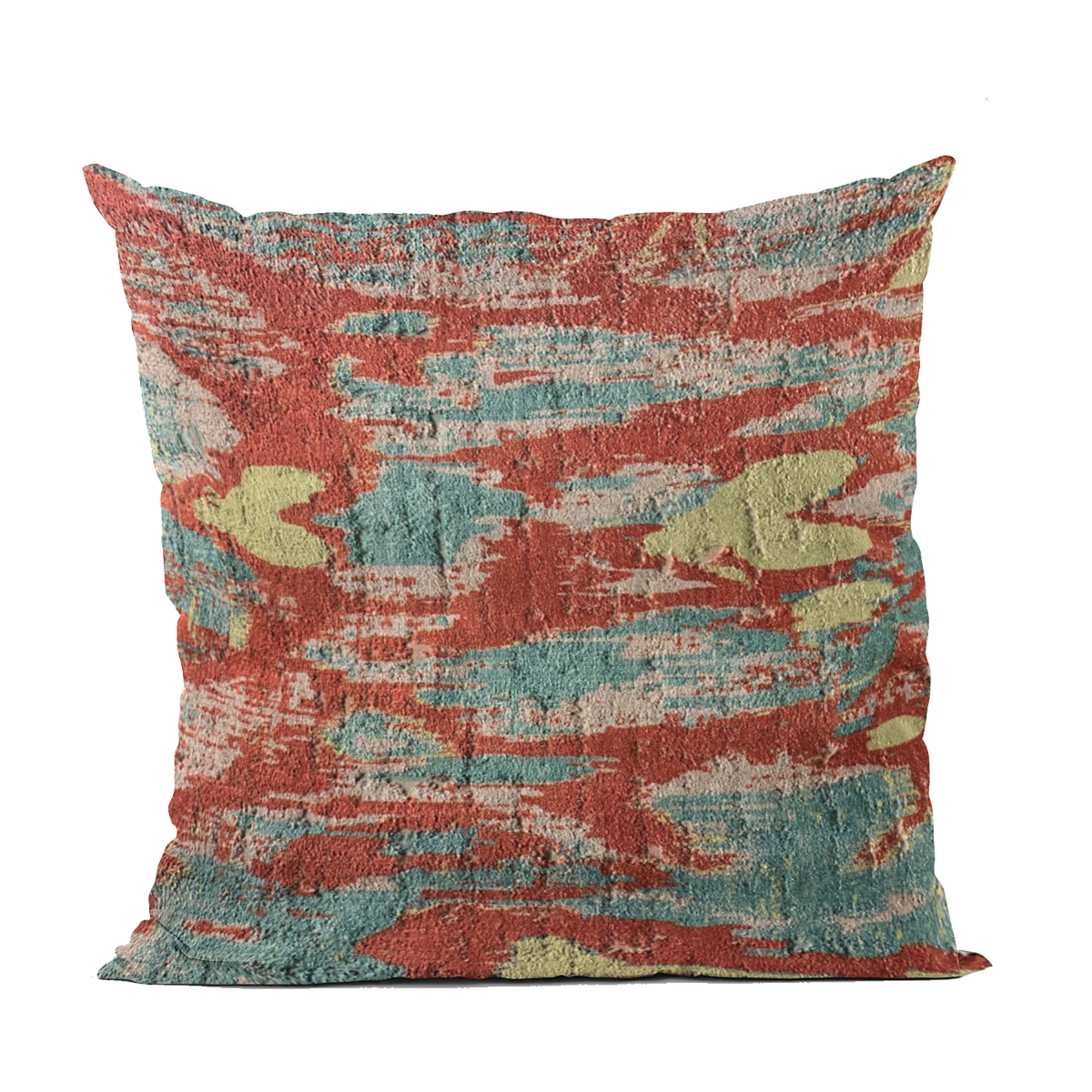 Multi Color Velvet iKat Luxury Throw Pillow - 20 x 26 in. Standard Size