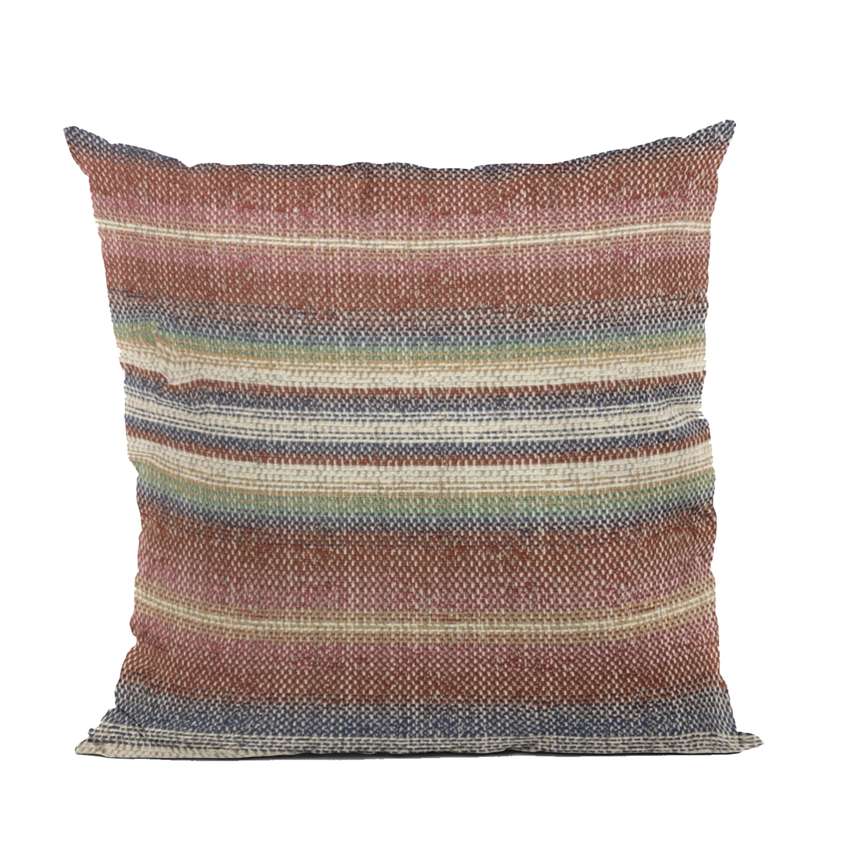 Multi Color Lanes Stripe Luxury Throw Pillow - 24 x 24 in.