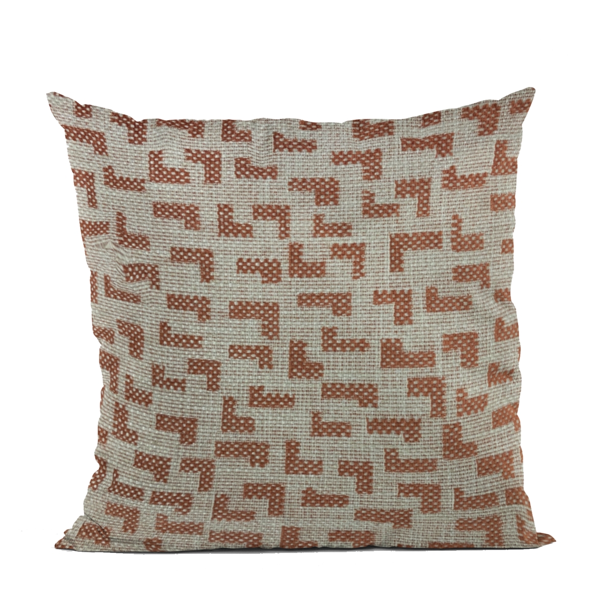 Brown & Beige Angles Abstract Luxury Throw Pillow - 18 x 18 in.