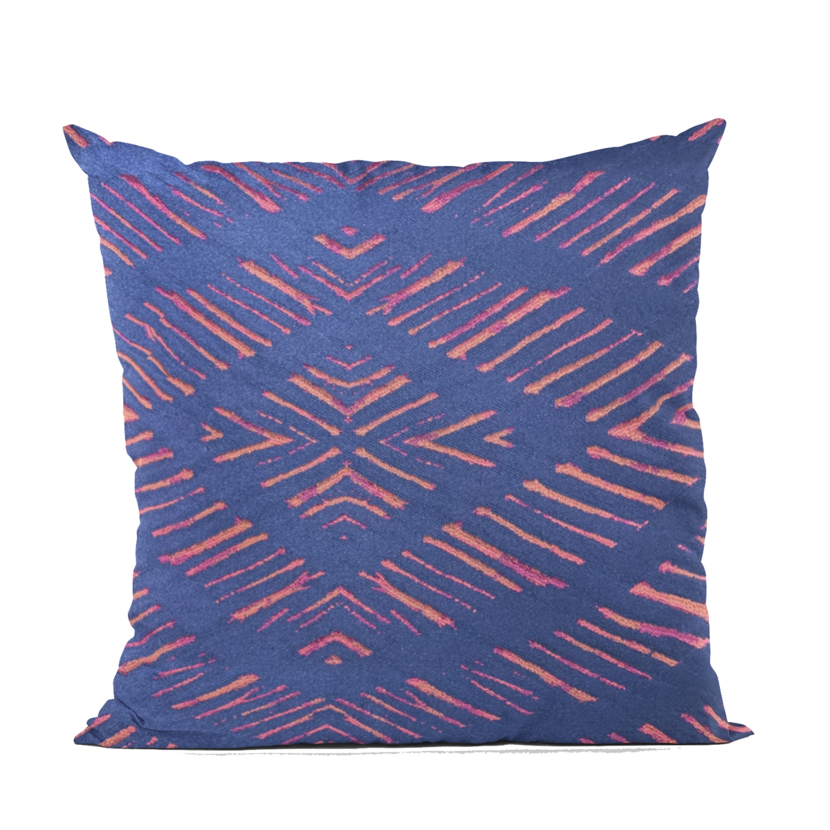 Blue Hypno Abstract Luxury Throw Pillow - 16 x 16 in.