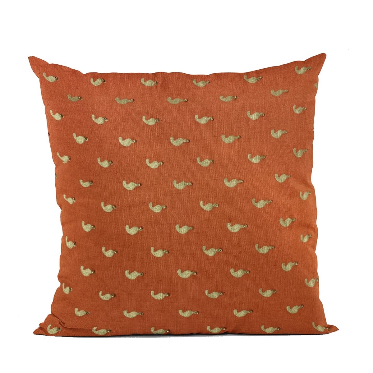 Red Beaded Motif Luxury Throw Pillow - 22 x 22 in.