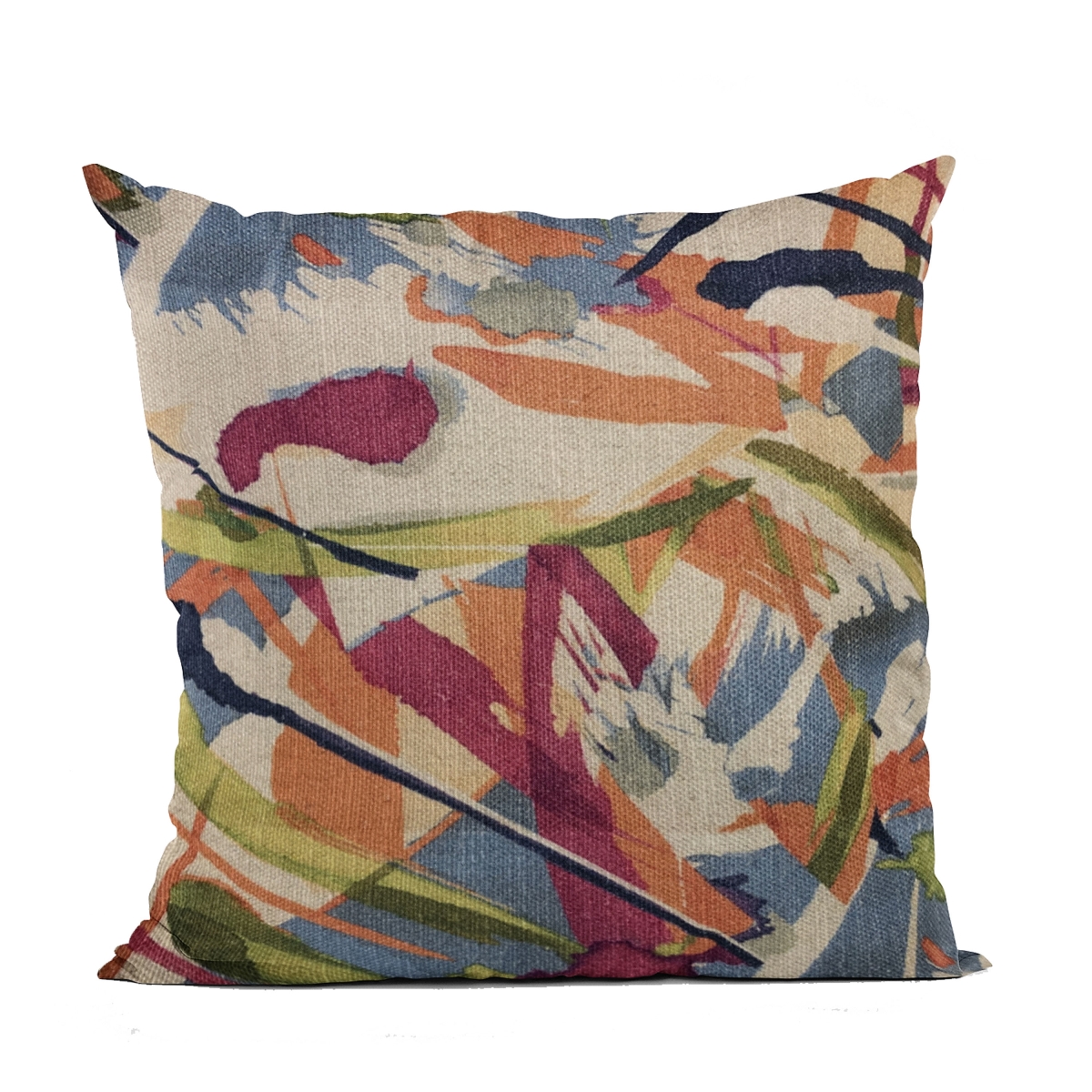 Multi Color Graphic Print Luxury Throw Pillow - 18 x 18 in.