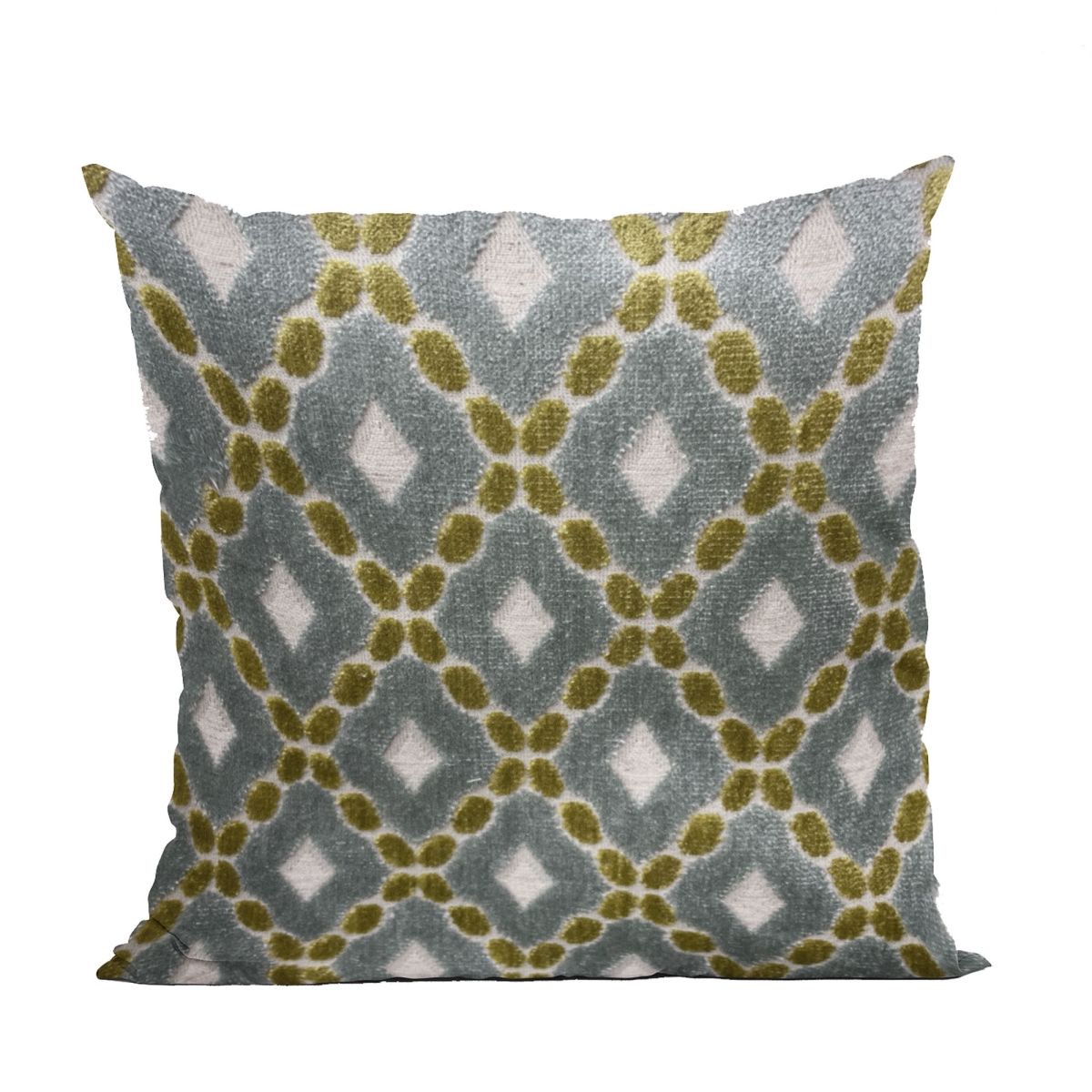 PBHF1005-2036-DP Velvet Majestic Blue, Citrine & Cream Handmade Luxury Pillow - 20 x 36 in. King Size