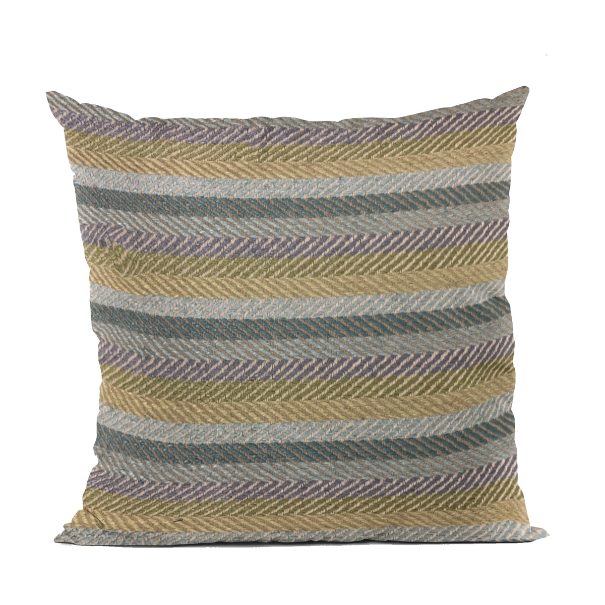 Blue Tracks Stripe Luxury Throw Pillow - 20 x 20 in.