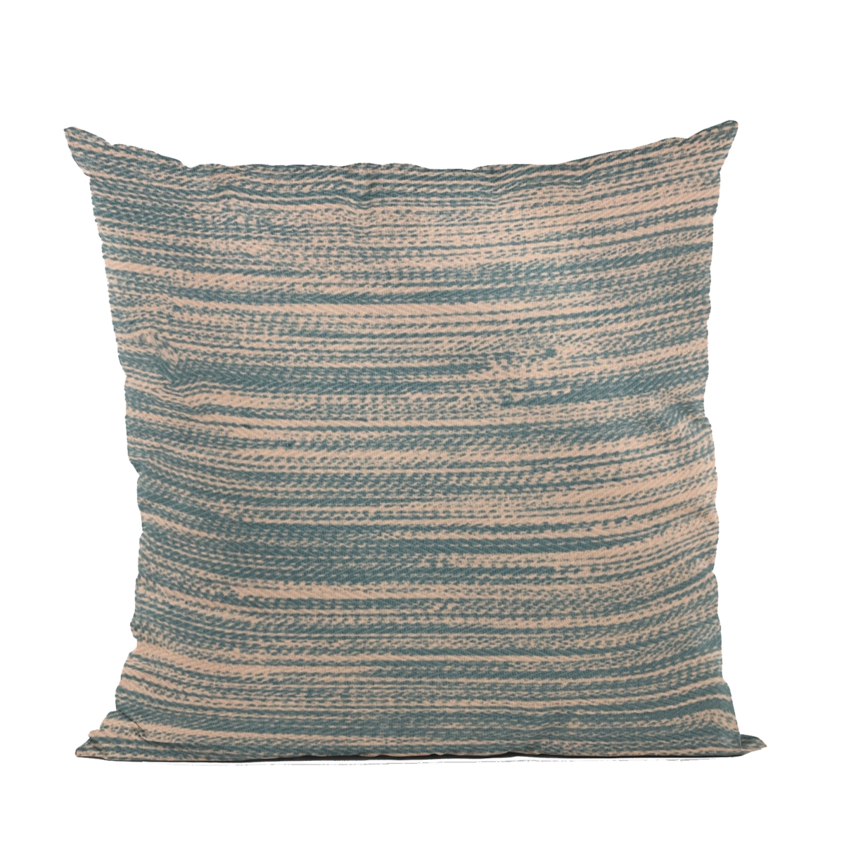 Blue Shower Stripe Luxury Throw Pillow - 18 x 18 in.