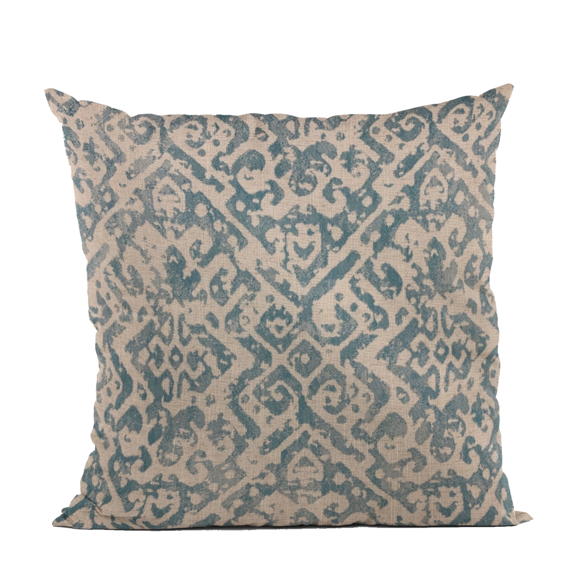 Blue Artistic Plaid Luxury Throw Pillow - 24 x 24 in.