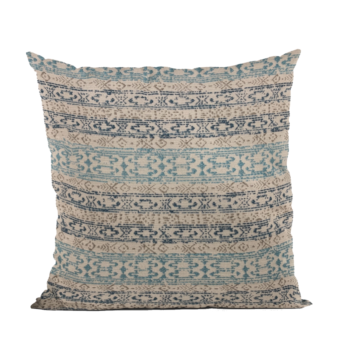 Blue Mayan Stripe Luxury Throw Pillow - 20 x 30 in. Queen Size