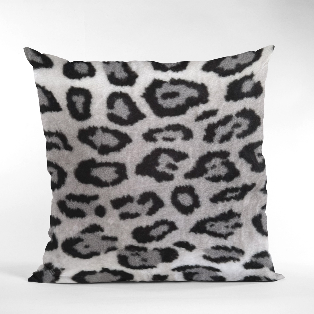 PBSF2328-P-1220-DP 12 x 20 in. Jaguar Animal Faux Fur Luxury Throw Pillow, Gray & Silver