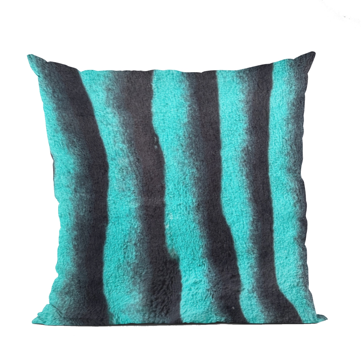 PBSF2332-P-1220-DP 12 x 20 in. Wild Ocean Animal Faux Fur Luxury Throw Pillow, Teal & Black