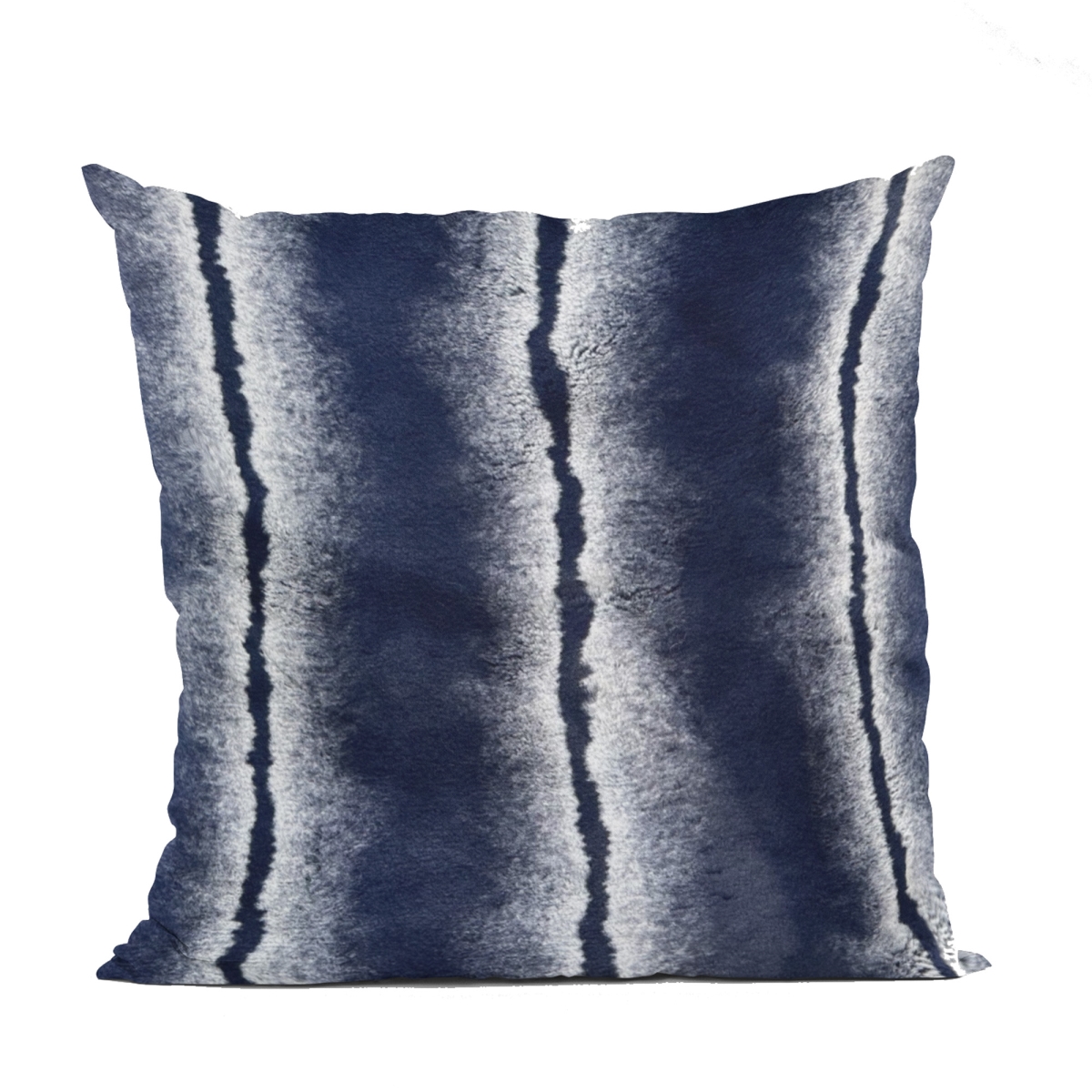 24 x 24 in. Fluffy Fields Animal Faux Fur Luxury Throw Pillow, Navy