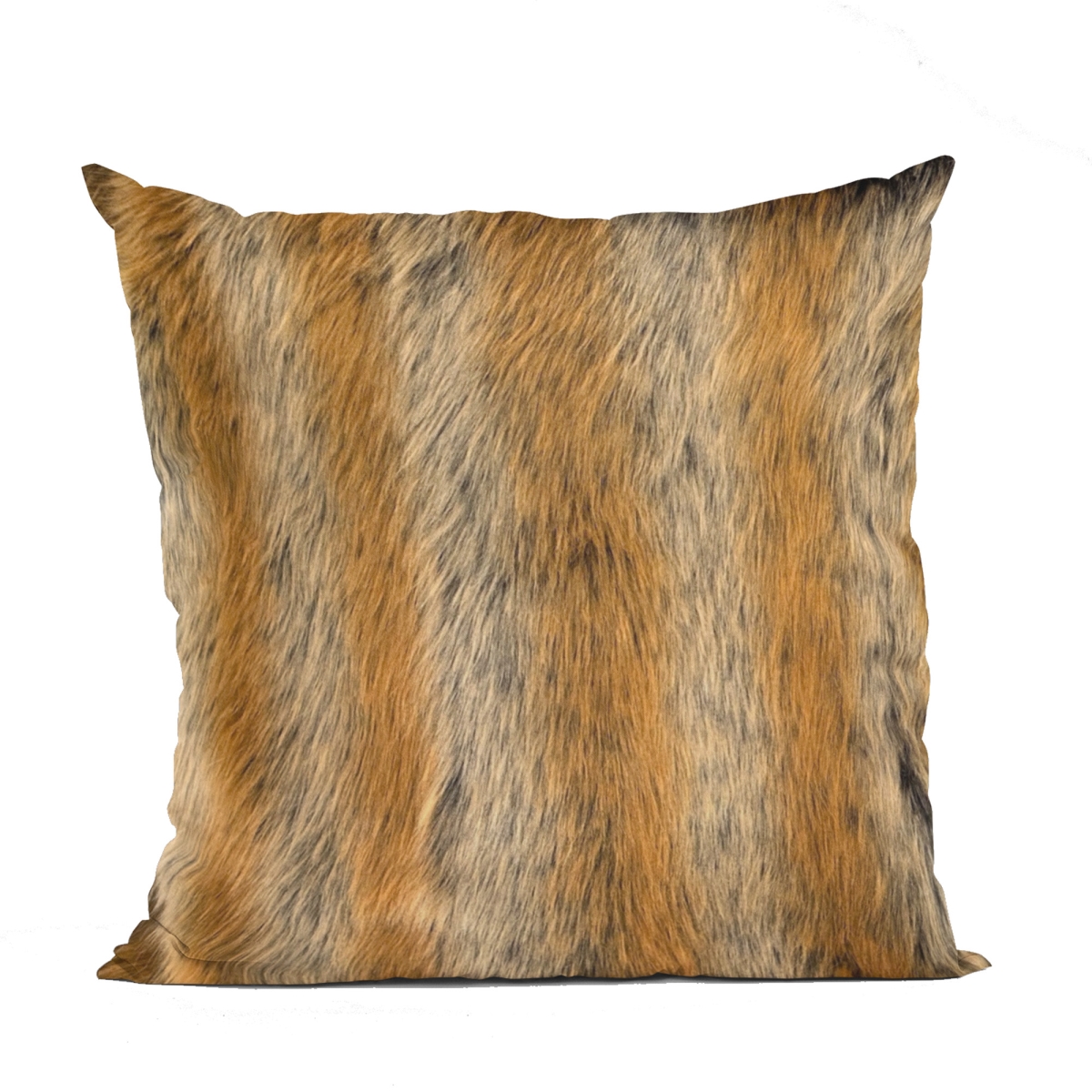 PBSF2342-P-1220-DP 12 x 20 in. Chinchilla Animal Faux Fur Luxury Throw Pillow, Brown & Gold