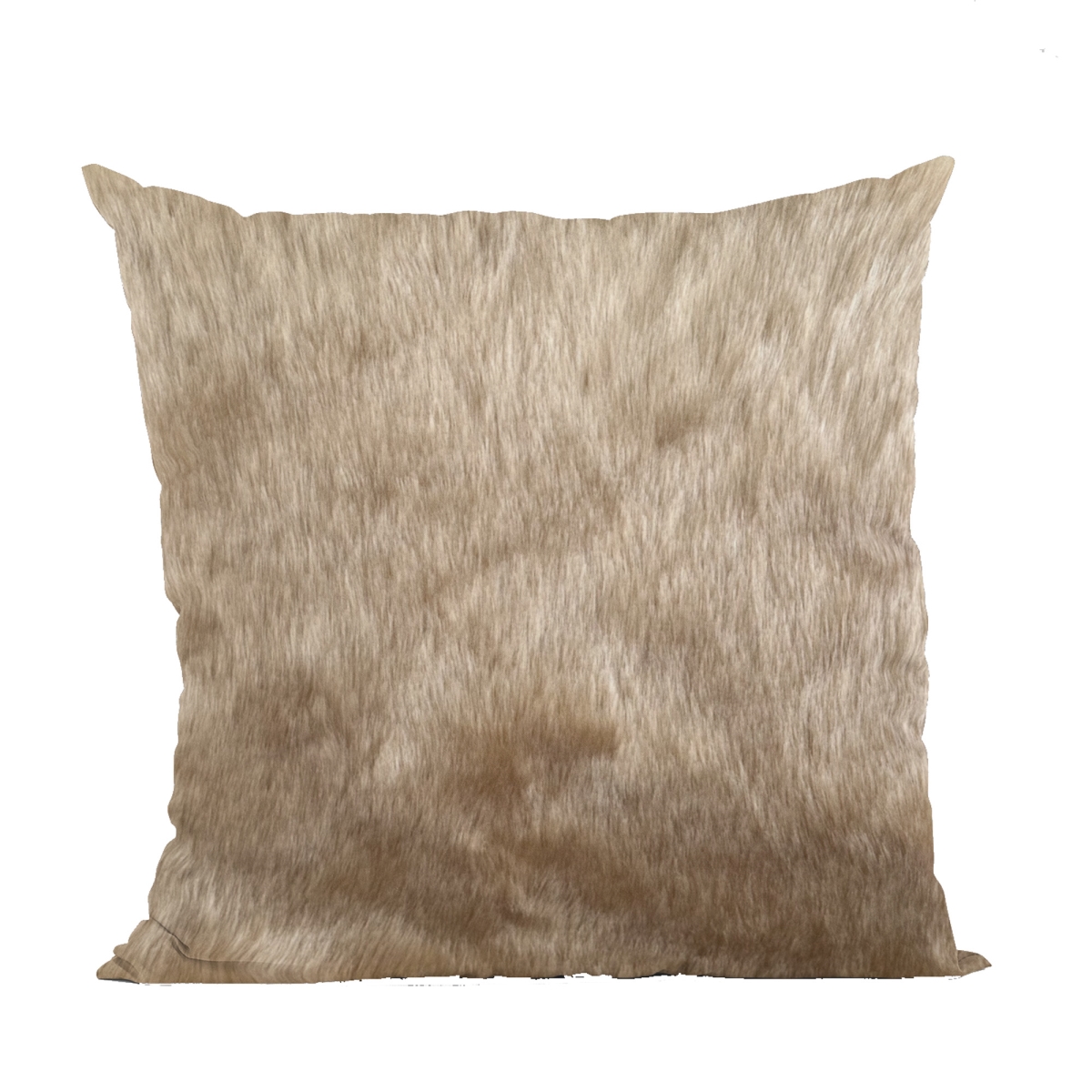 PBSF2344-P-1220-DP 12 x 20 in. Rabbit Animal Faux Fur Luxury Throw Pillow, Brown & Gold