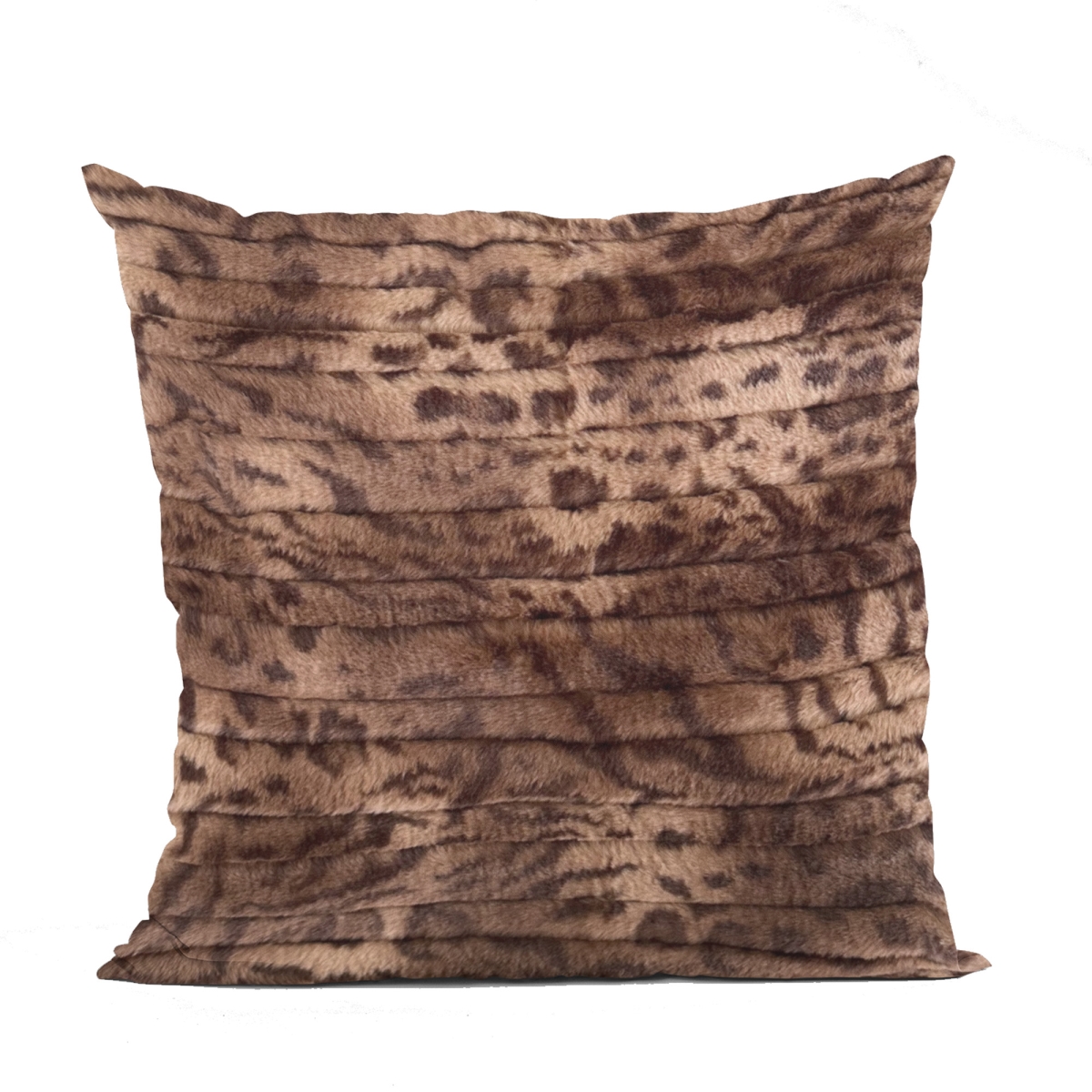 PBSF2321-P-1220-DP 12 x 20 in. Luxe Lash Animal Faux Fur Luxury Throw Pillow, Brown