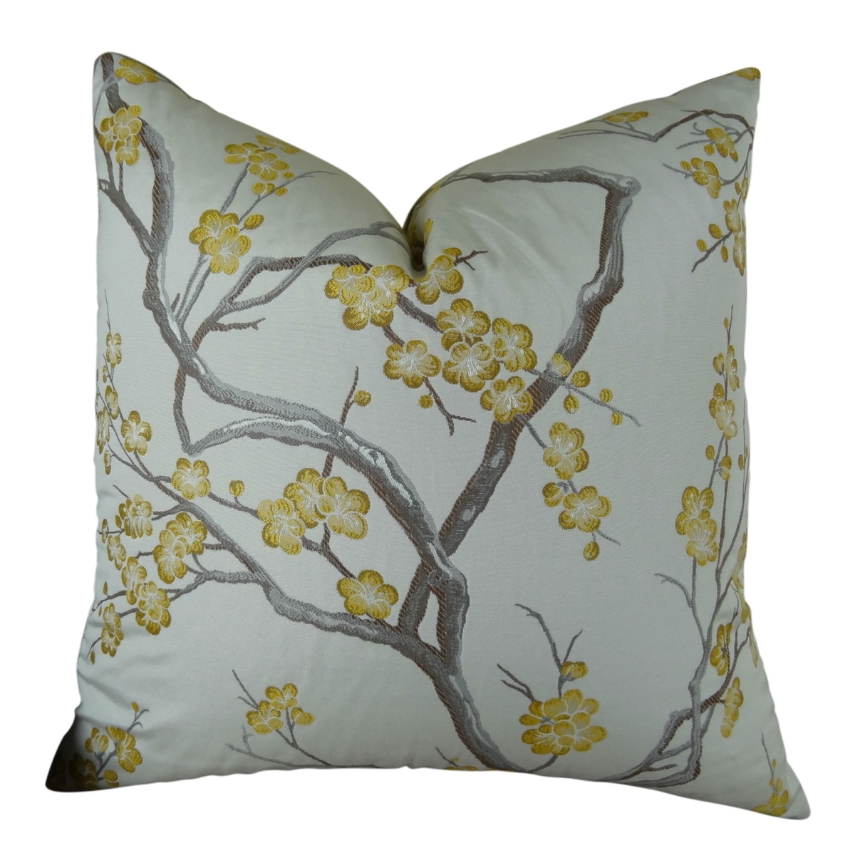 Vesoul Handmade Double Sided Throw Pillow, White & Gray - 26 x 26 in.