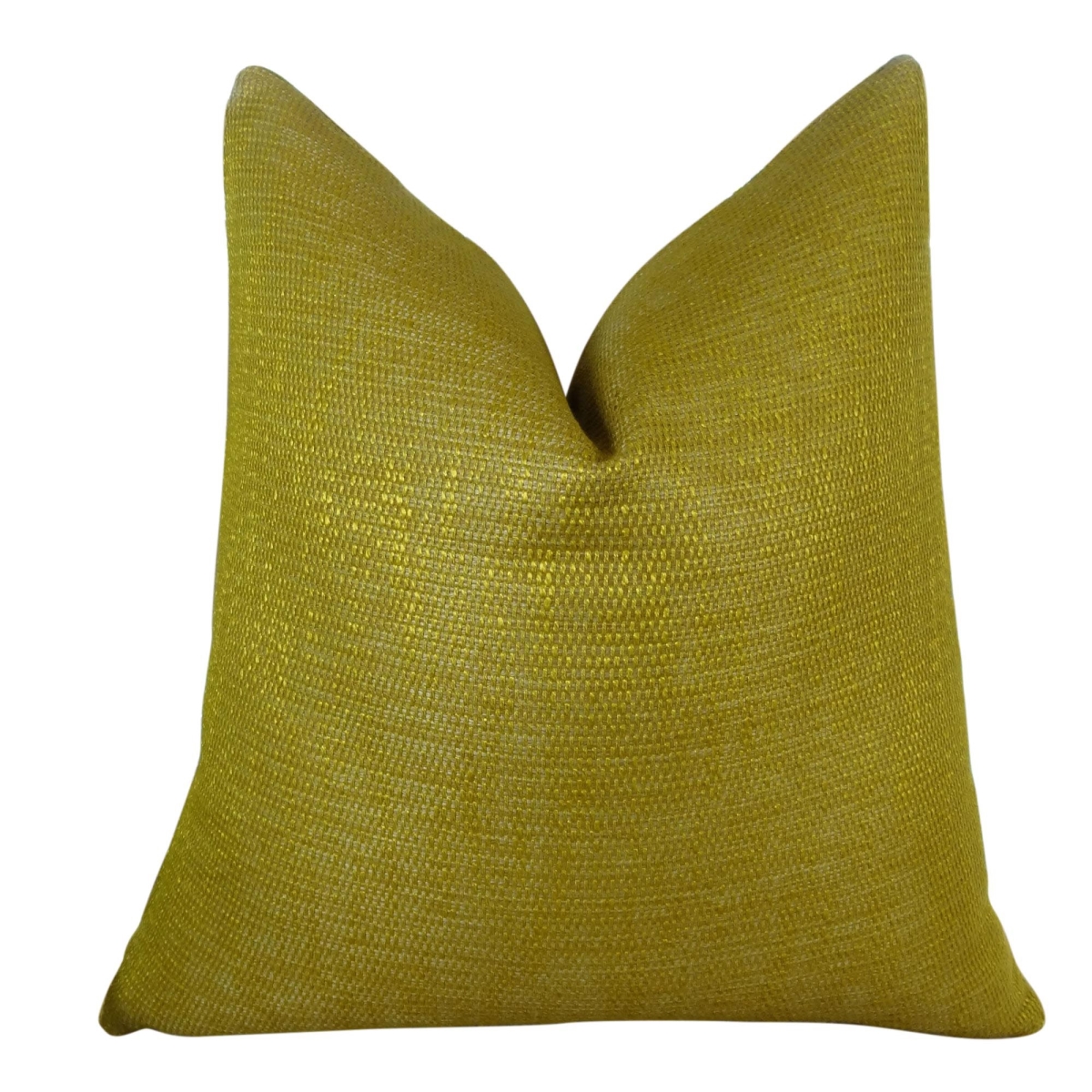 PB11245-1818-DP Lemon Curry Handmade Double Sided Throw Pillow, Metallic, Citrine & Gold - 18 x 18 in.