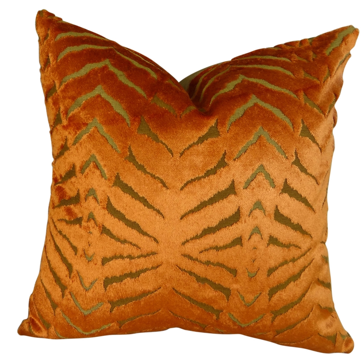 Magnetism Handmade Double Sided Throw Pillow, Orange - 12 x 25 in.