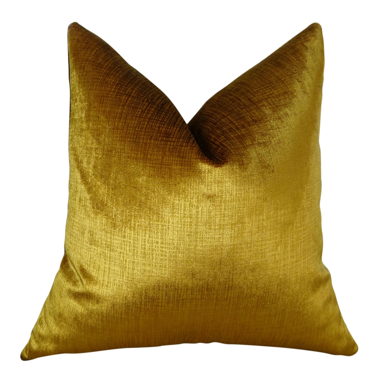 Lumiere Bronze Handmade Throw Pillow - Gold - 24 x 24 in.