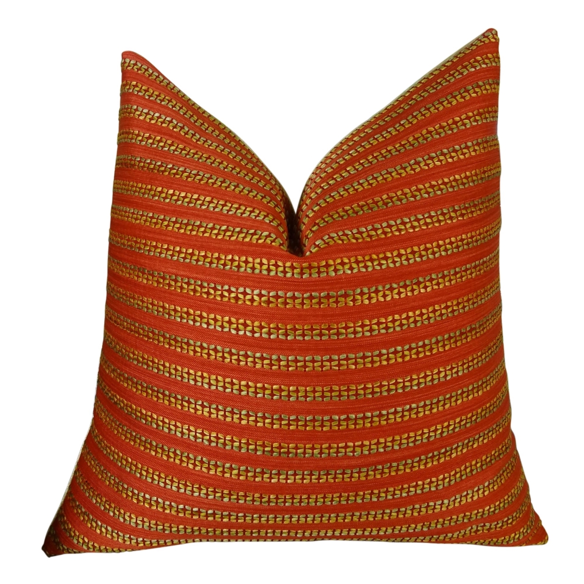 PB11319-1220-SP Tied Rows Handmade Throw Pillow, Red - 12 x 20 in.