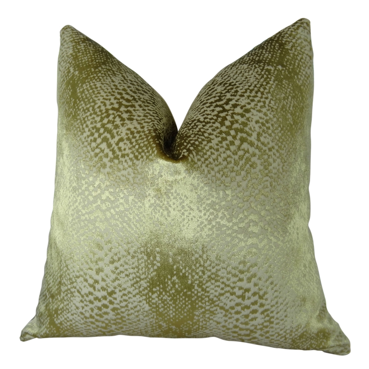 Hidden World Handmade Throw Pillow - Gold - 24 x 24 in.