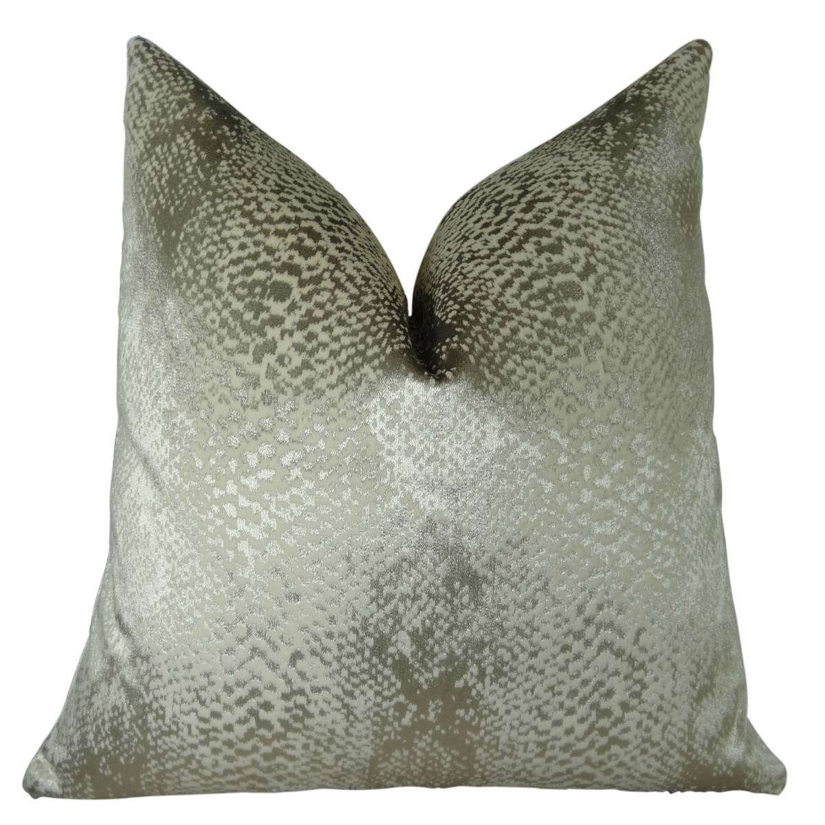 Hidden World Handmade Throw Pillow - Silver - 20 x 20 in.
