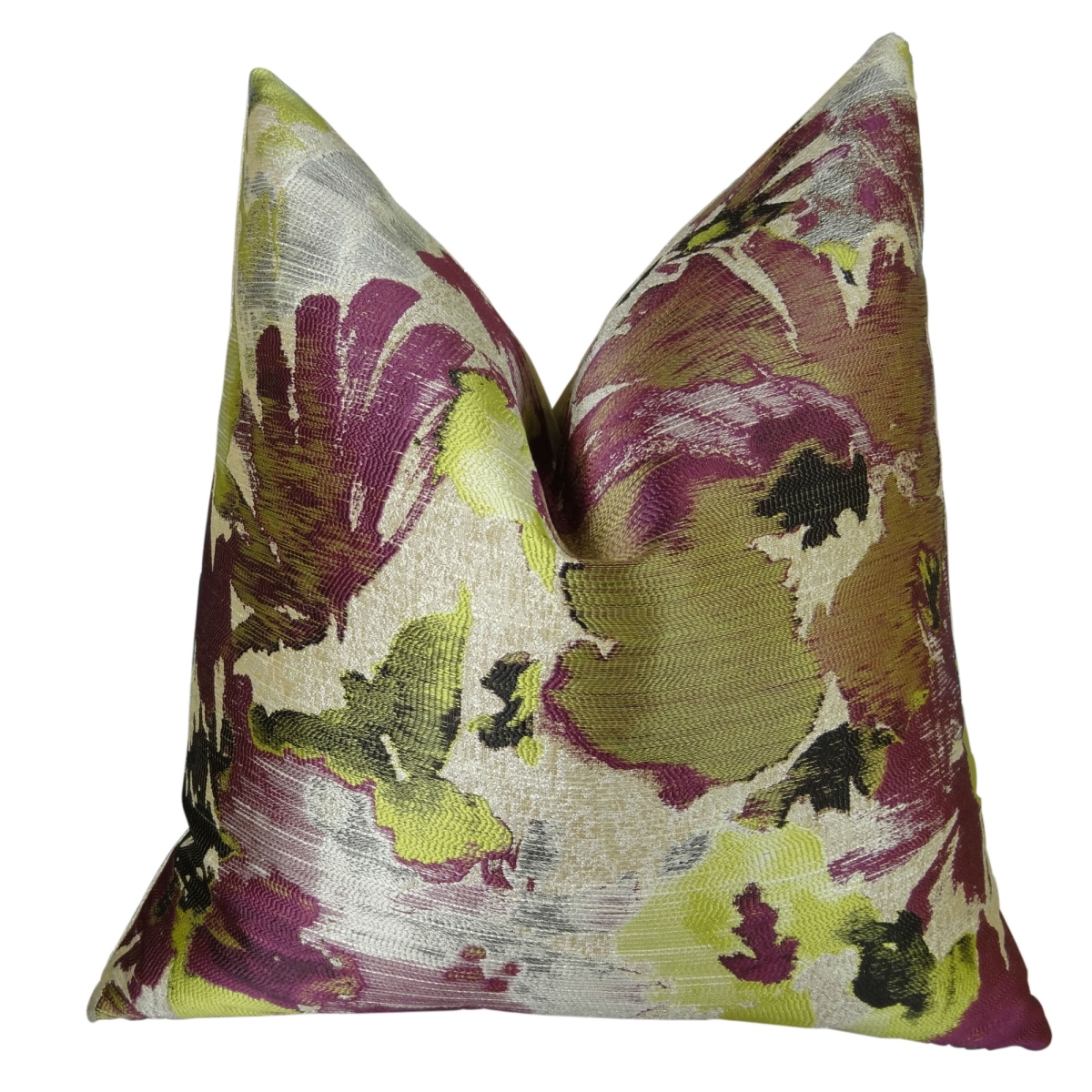 PB11371-1220-SP Tudor Berry Crush Handmade Throw Pillow, Fuchsia, Magenta & Citrine - 12 x 20 in.