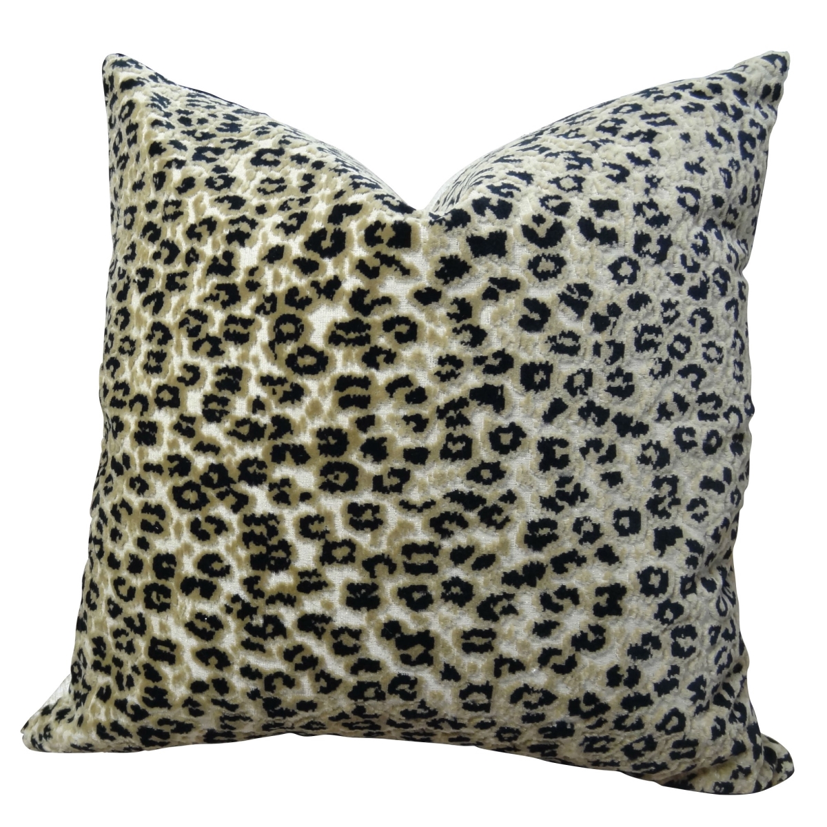 Cheetah Handmade Throw Pillow - Taupe & Black - 18 x 18 in.