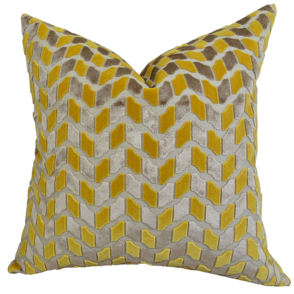 PB11198-1220-DP Velvet Rope Handmade Double Sided Throw Pillow, Copper & Taupe - 12 x 20 in.