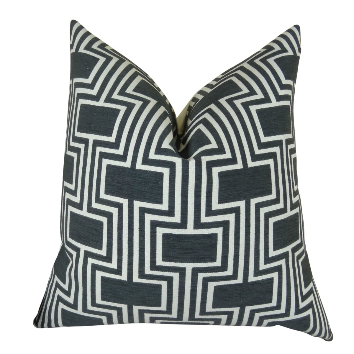 PB11208-2626-DP Conduit Espresso Handmade Double Sided Throw Pillow, Black & White - 26 x 26 in.