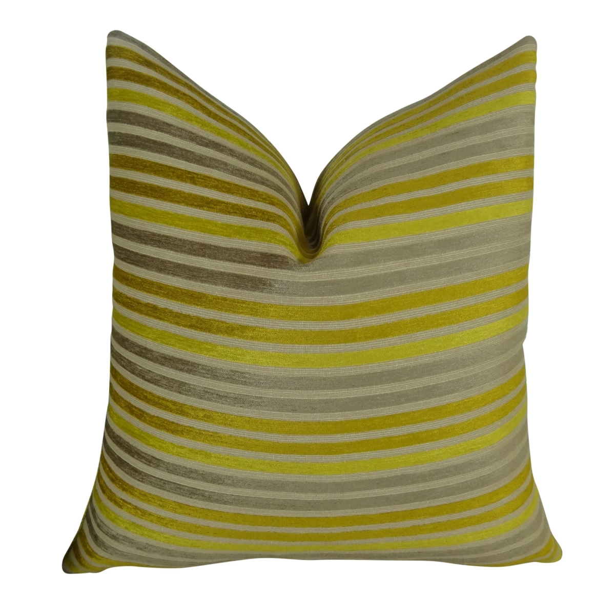 Fork Valley Handmade Throw Pillow - Lime & Gray - 16 x 16 in.