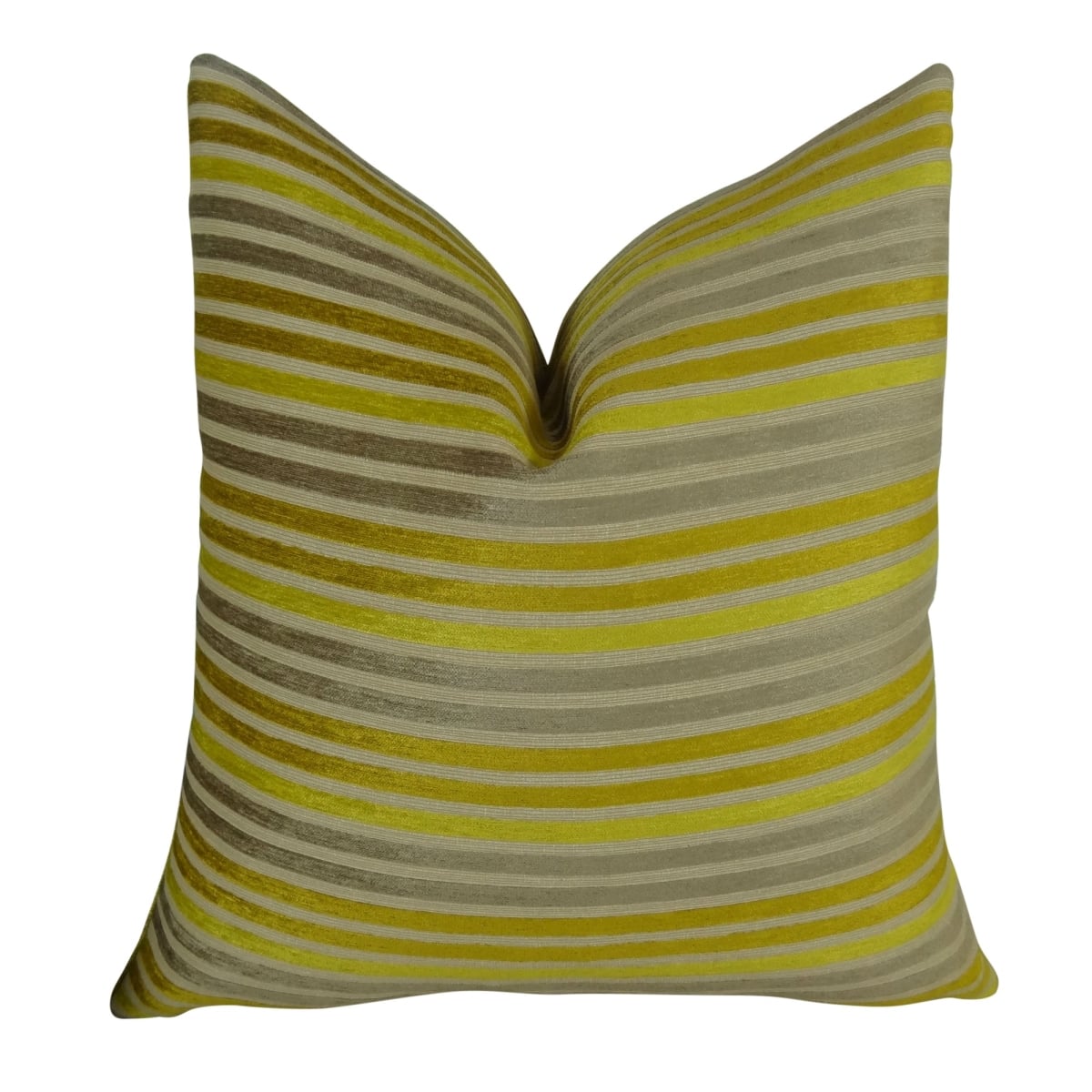 Fork Valley Handmade Double Sided Throw Pillow - Lime & Gray - 22 x 22 in.