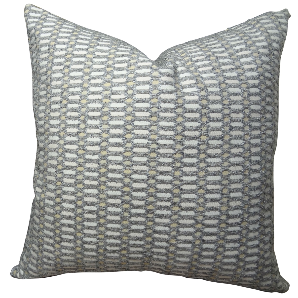 Cycle Joiners Handmade Throw Pillow - Gray & Cream - 26 x 26 in.