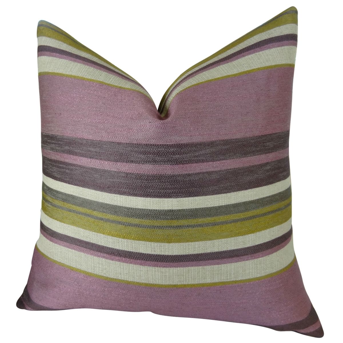 PB11268-1818-DP Berry Crush Handmade Double Sided Throw Pillow, Berry, Olive & Cream - 18 x 18 in.