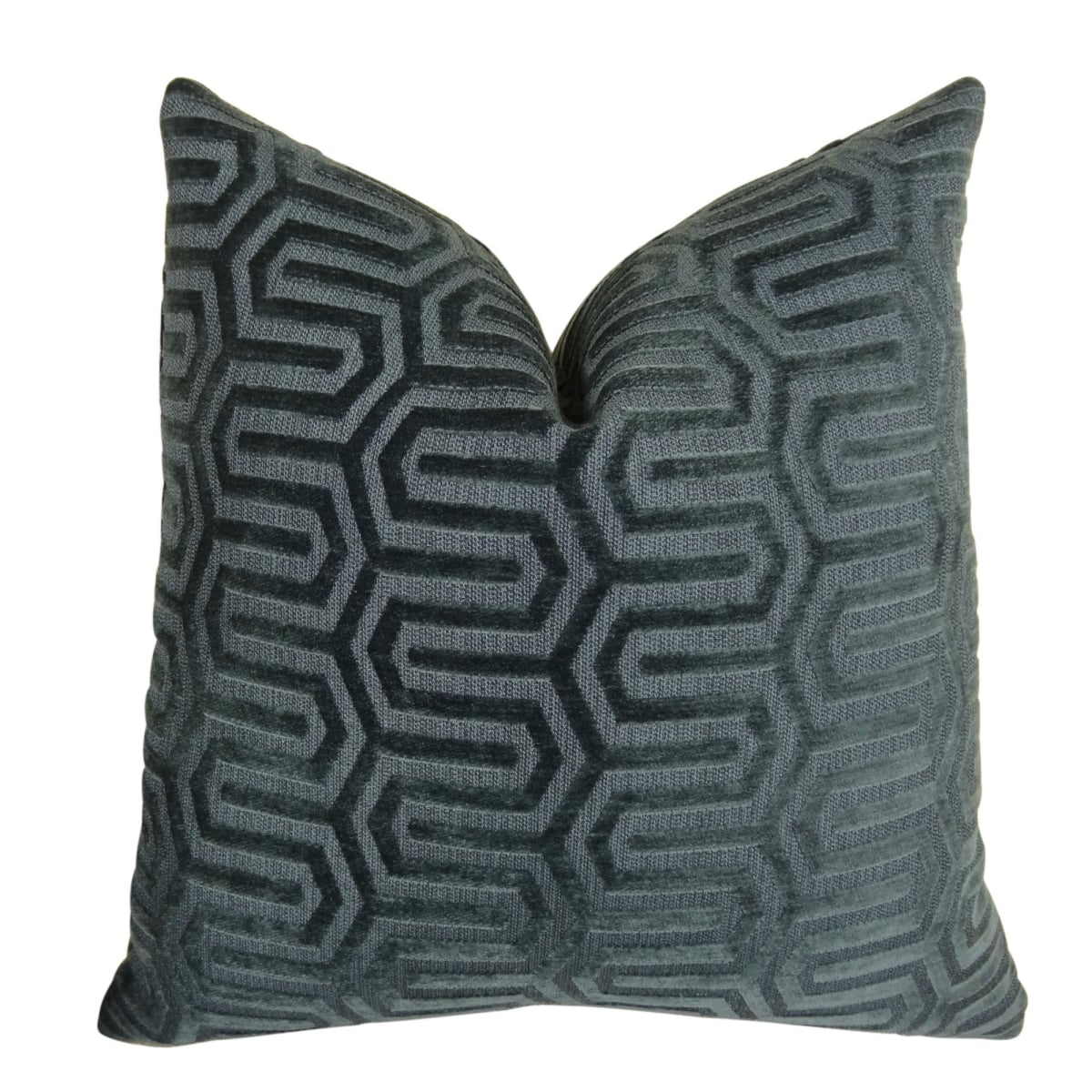 High Path Handmade Throw Pillow - Gray - 24 x 24 in.