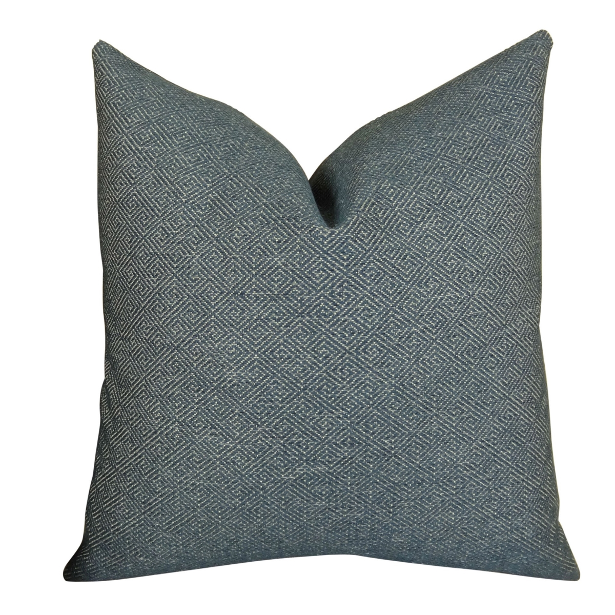 Textured Blend Handmade Throw Pillow - Blue - 20 x 26 in.