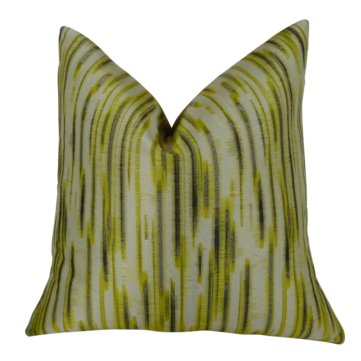 PB11194-2026-DP 20 x 26 in. Double Sided Standard Size Pinceaux Handmade Throw Pillow - Green, Gray & Cream