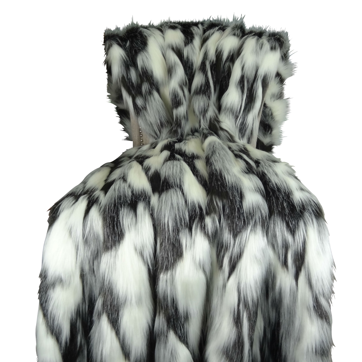 Tibet Fox Handmade Throw Blanket - Gray - Black & White