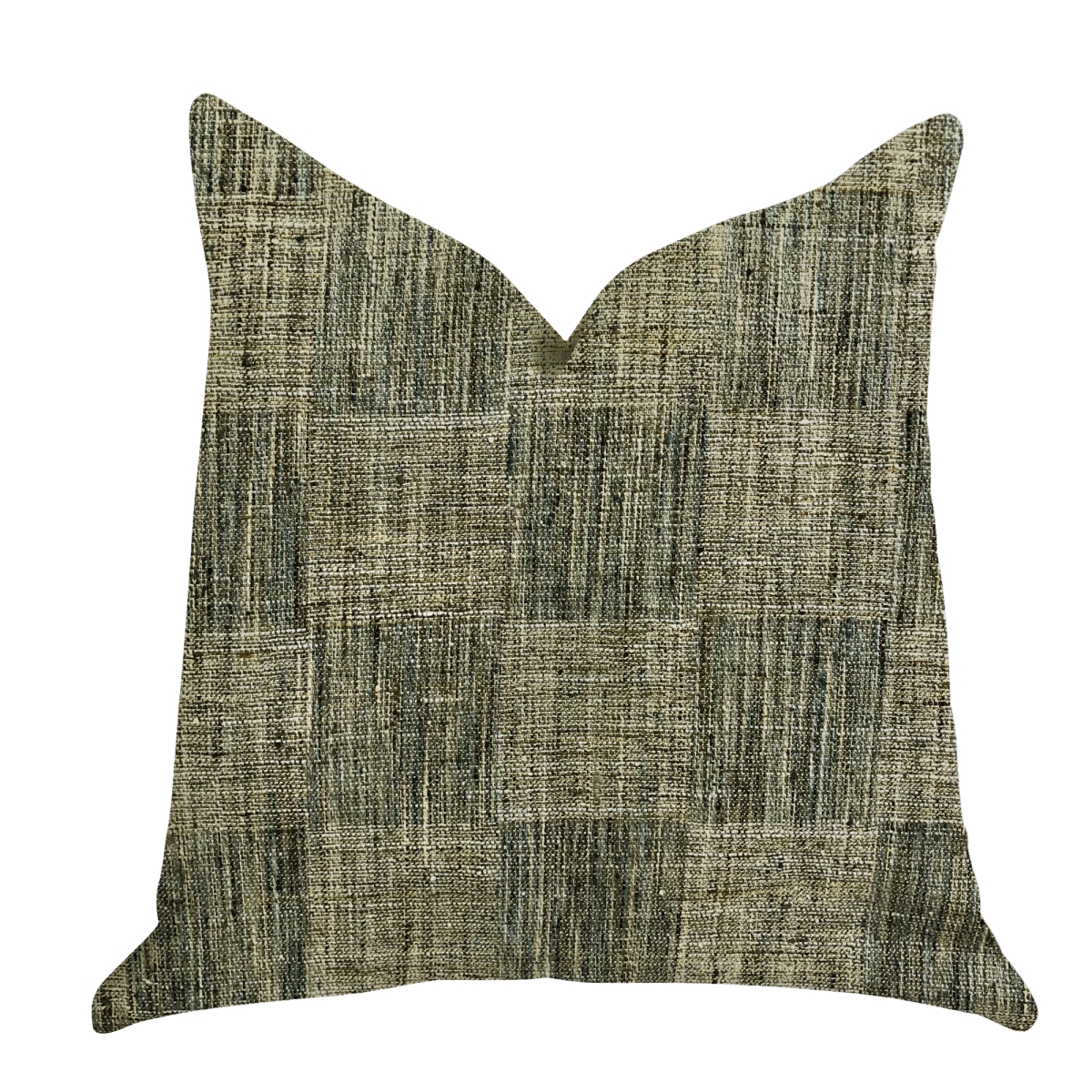 Foursquare Avenue Luxury Double Sided Throw Pillow, Green - Queen
