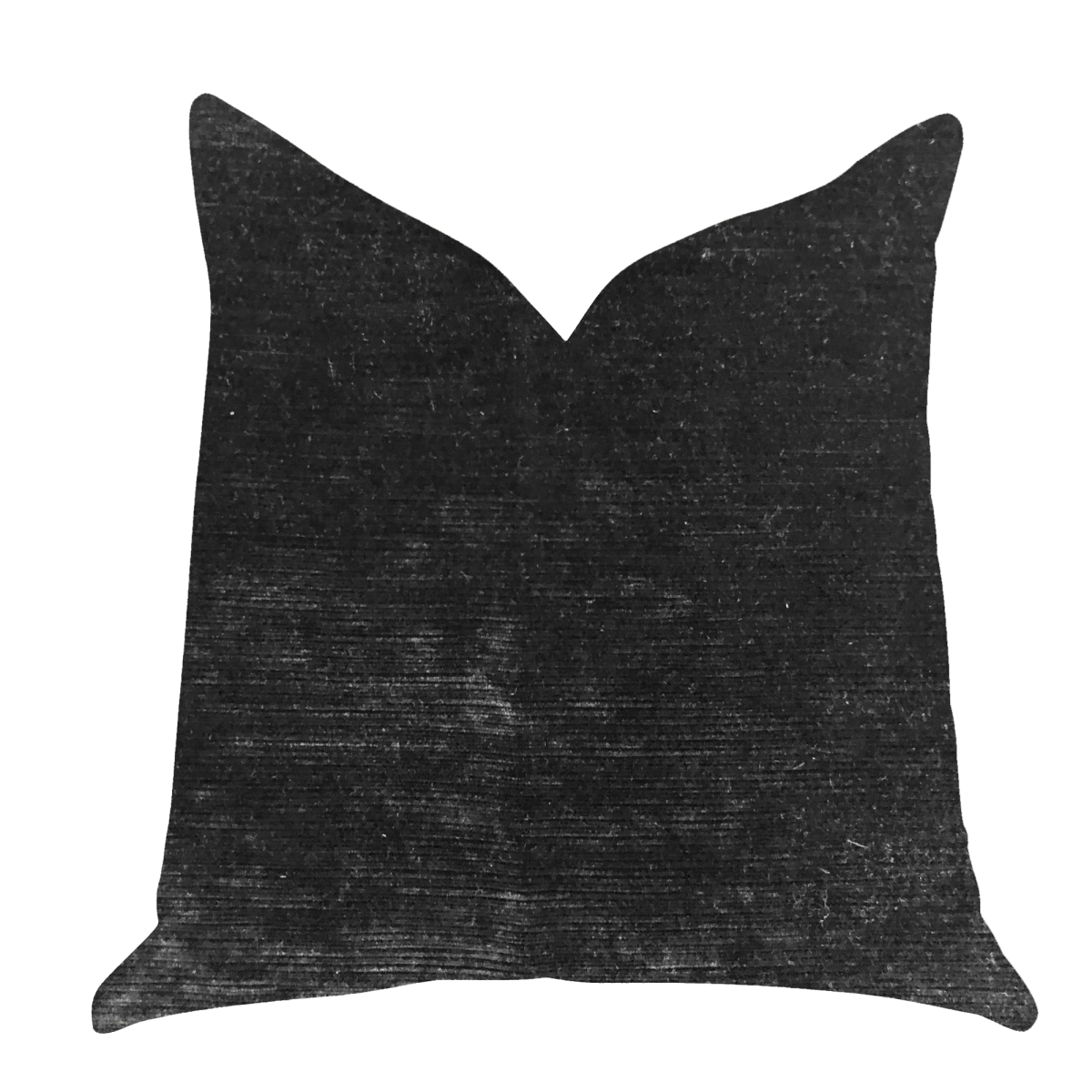 PBRA1368-2026-DP Onyx Caviar Velvet Double Sided Throw Pillow, Black - Standard