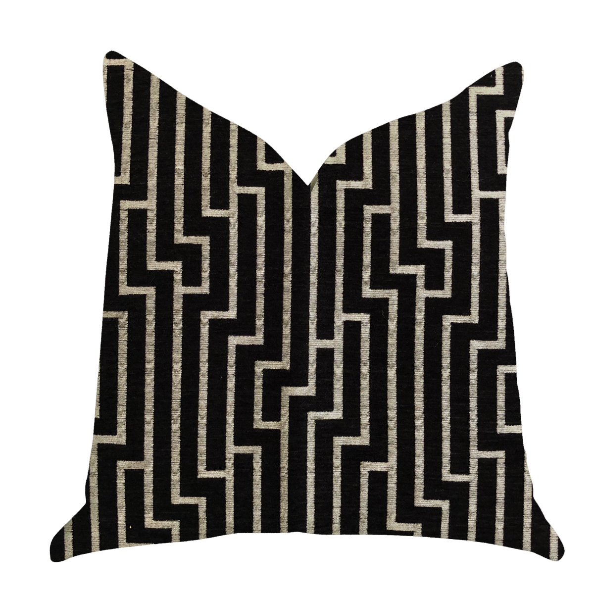 12 x 25 in. Posh Lady Luxury Double Sided Throw Pillow - Black & Beige