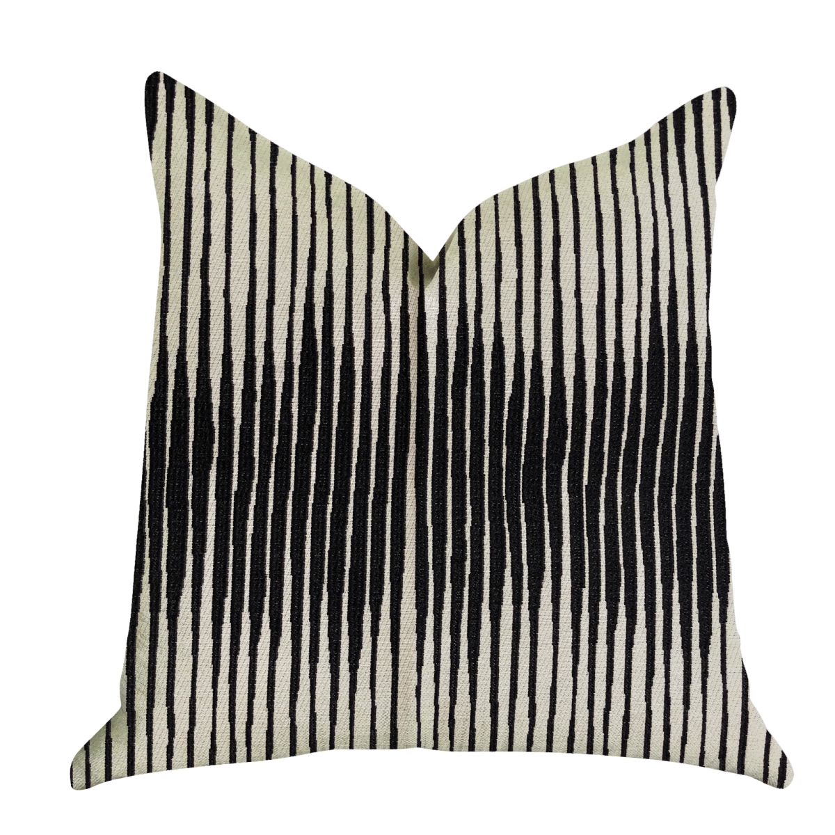 22 x 22 in. Black Crystal Luxury Double Sided Throw Pillow - Black & Beige