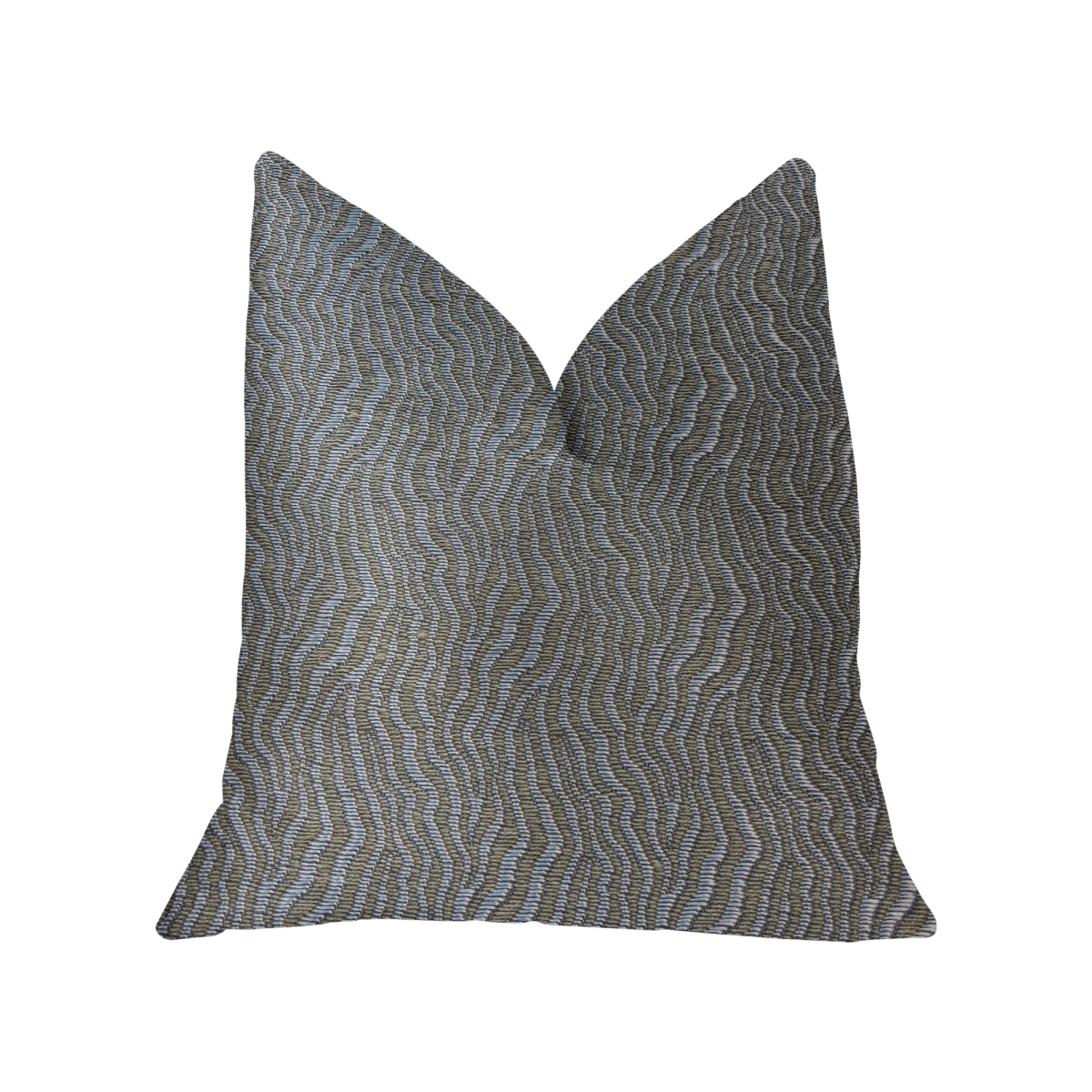 22 x 22 in. Dusky Veined Luxury Double Sided Throw Pillow - Silver & Taupe