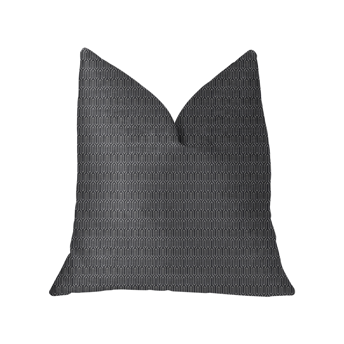 24 x 24 in. Milan Flare Luxury Double Sided Throw Pillow - Black & Beige