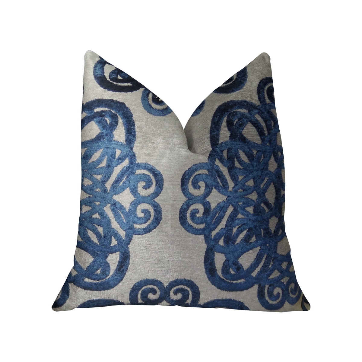 PBRAZ212-2036-DP Serendepity Handmade Luxury Double Sided Pillow, Navy & Taupe - King