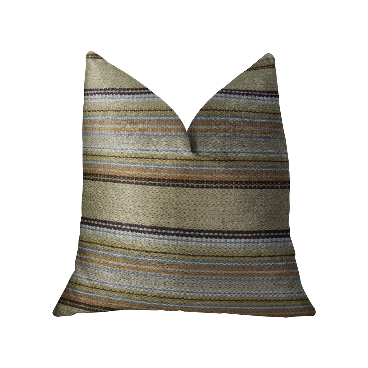 Lexington Park Handmade Luxury Double Sided Pillow, Taupe & Brown - Standard