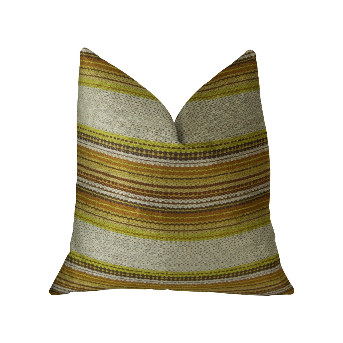 PBRAZ241-1220-DP 12 x 20 in. Lexington Park Handmade Luxury Double Sided Pillow - Cream, Green & Brown
