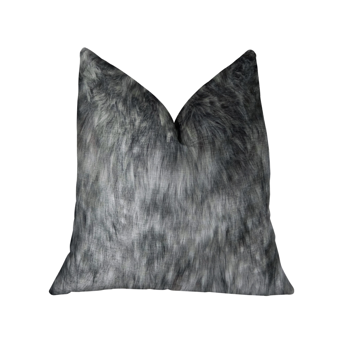 Wild Gray Wolf Gray White Handmade Luxury Pillow, 18 x 18 in.
